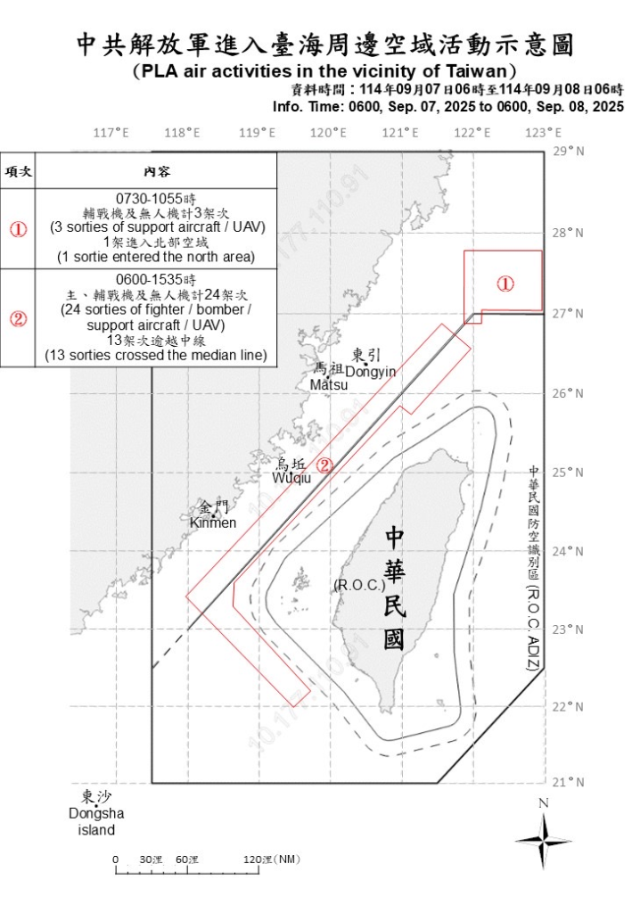 今日中共機艦襲擾動態