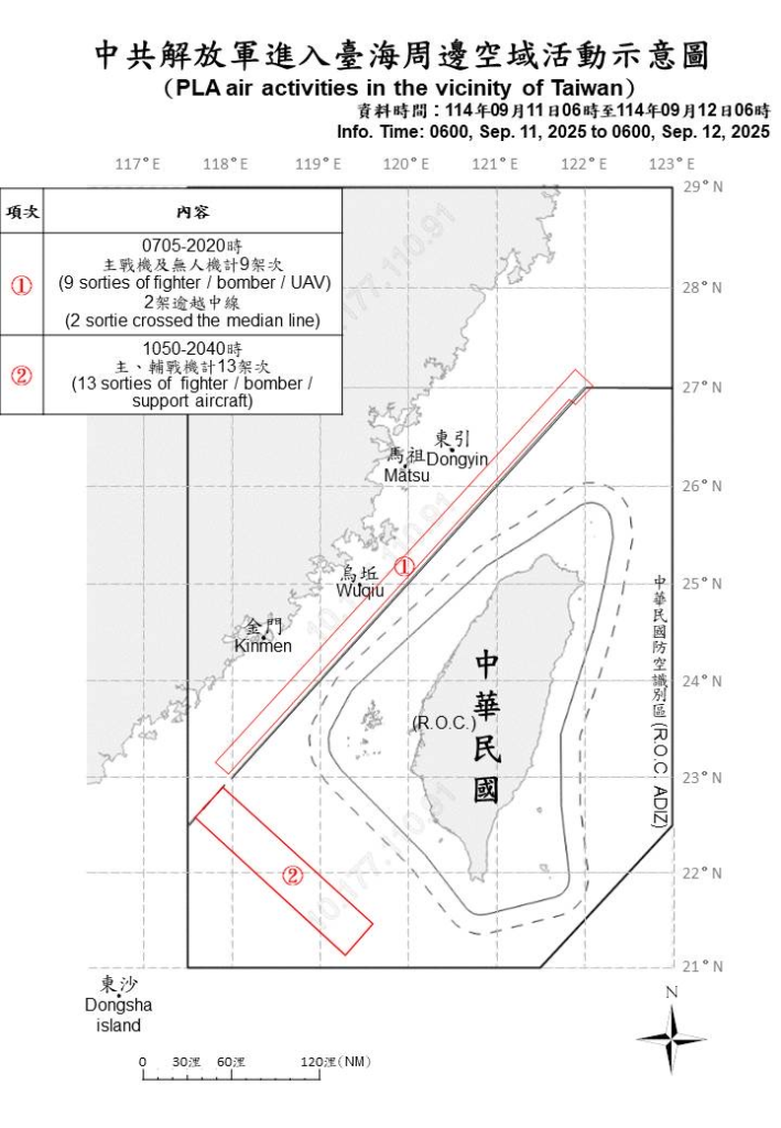 今日中共機艦襲擾動態
