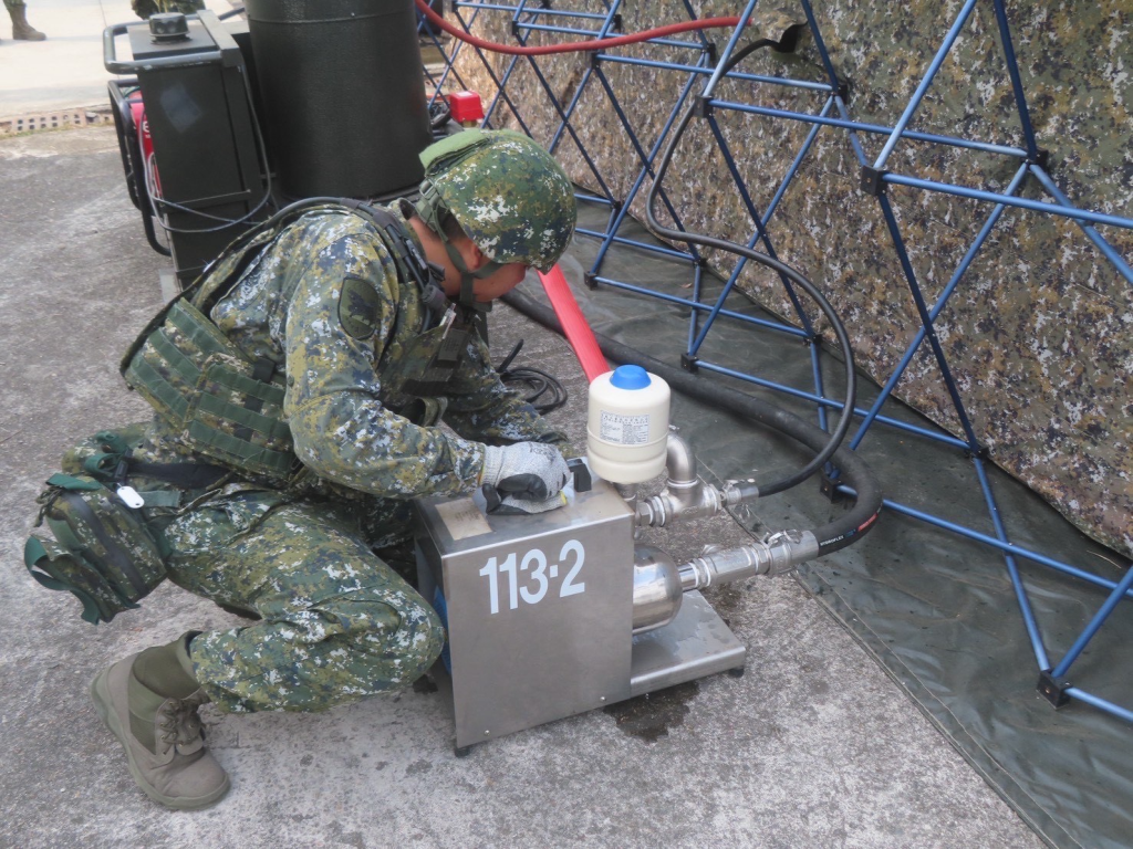 旗山補給分庫接受基地普測(陸軍第四地區支援指揮部旗山補給分庫提供)