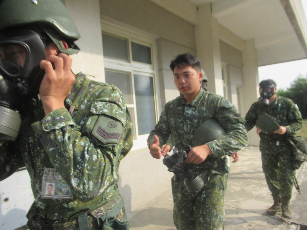 五支部嘉義廠化生放核訓練(陸軍第五地區支援指揮部嘉義乙型聯合保修廠提供)