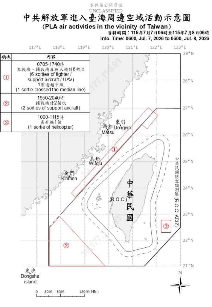 今日中共機艦襲擾動態