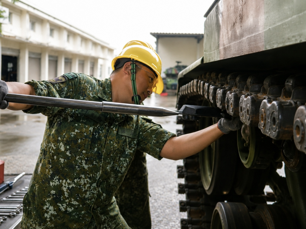 後訓中心保修部隊技能競賽 淬鍊履車修護能量(陸軍後勤指揮部後勤訓練中心提供)