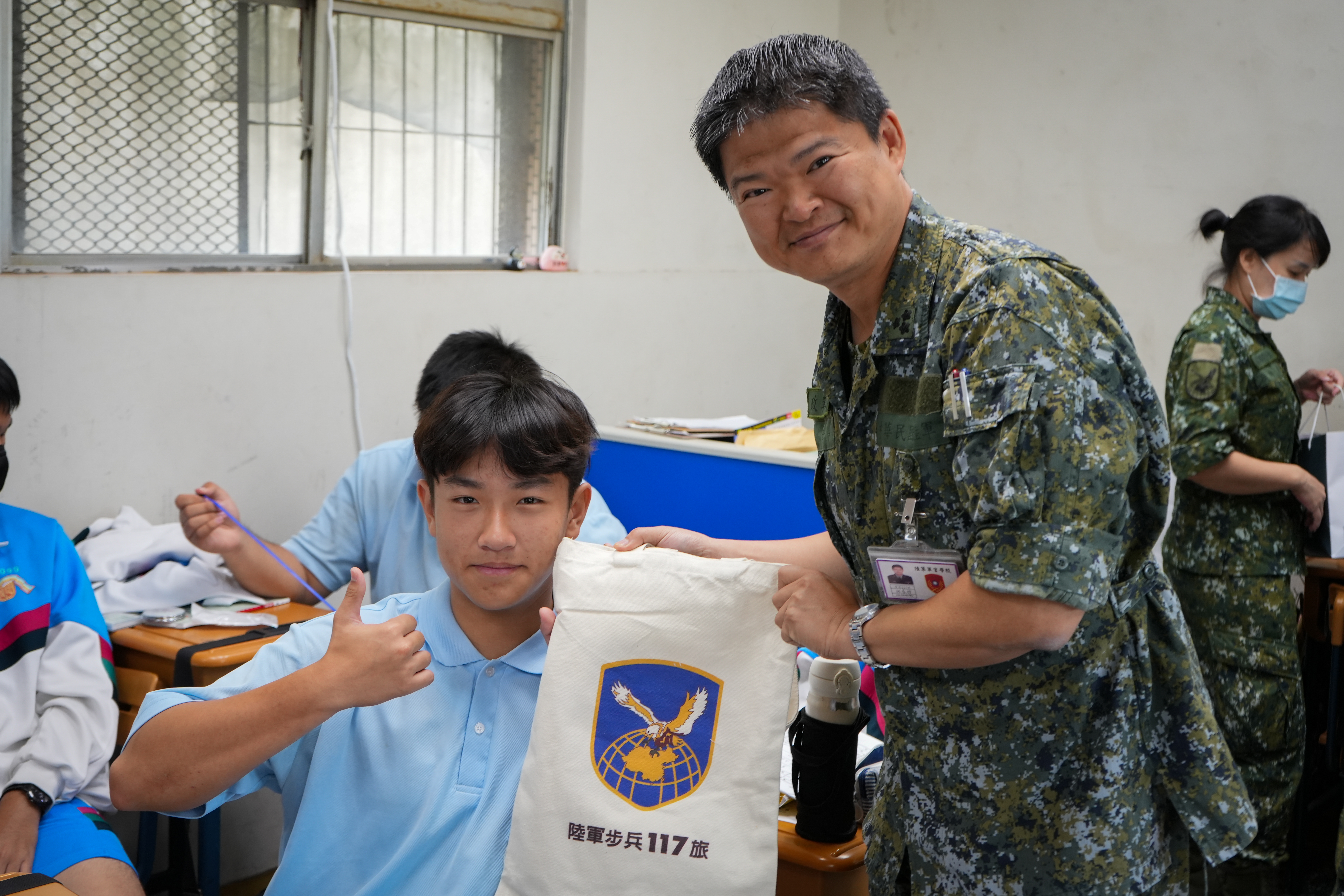 117旅「全民國防走入校園」（照片/陸軍117旅）